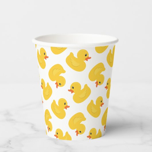 Rubber Duck Papieren kopjes | Schattige Yellow Duc Papieren Bekers (Voorkant)