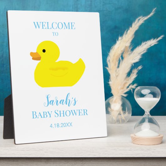 Rubber Duck Party Baby shower BABY Fotoplaat (Zijkant)