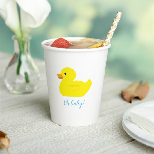 Rubber Duck Party Baby shower BABY Papieren Bekers (Insitu)