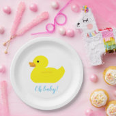 Rubber Duck Party Baby shower BABY Papieren Bordje (Feest)