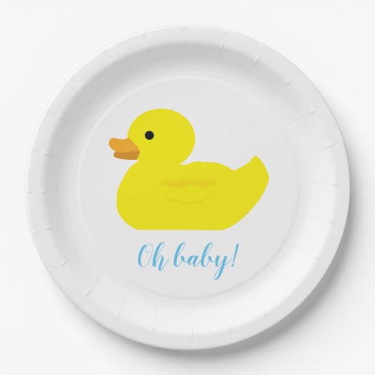 Rubber Duck Party Baby shower BABY Papieren Bordje (Voorkant)