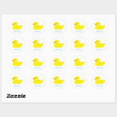 Rubber Duck Party Baby shower BABY Ronde Sticker (Vel)