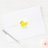 Rubber Duck Party Baby shower BABY Ronde Sticker (Envelop)