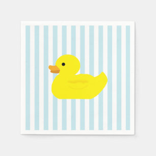 Rubber Duck Party Blauwe Streep Servet