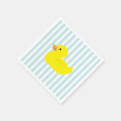 Rubber Duck Party Blauwe Streep Servet (Hoek)