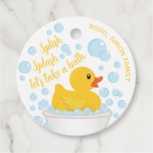 Rubber Duck Party Favoriet Labels – Splish Splash  (Voorkant)