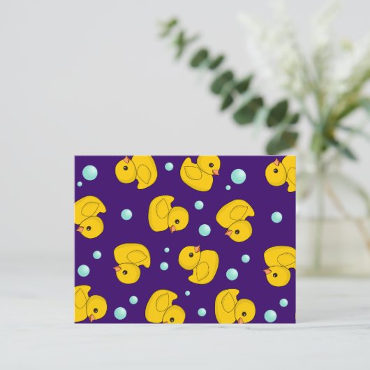 Rubber Duck Pattern Briefkaart (Staand voorkant)