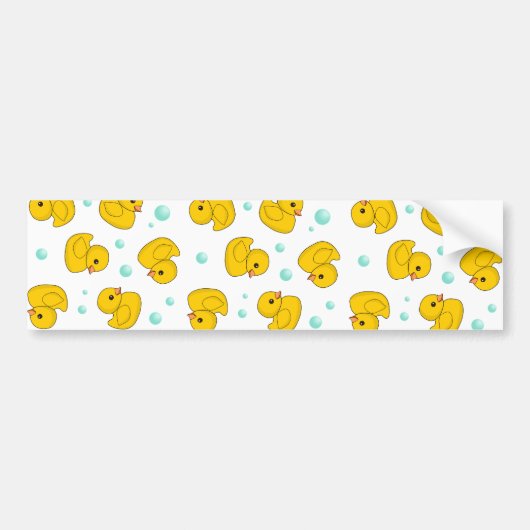 Rubber Duck Pattern Bumpersticker (Voorkant)