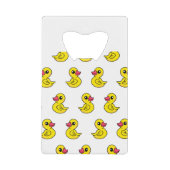 Rubber Duck Pattern Creditkaart Flessenopener (Voorkant)