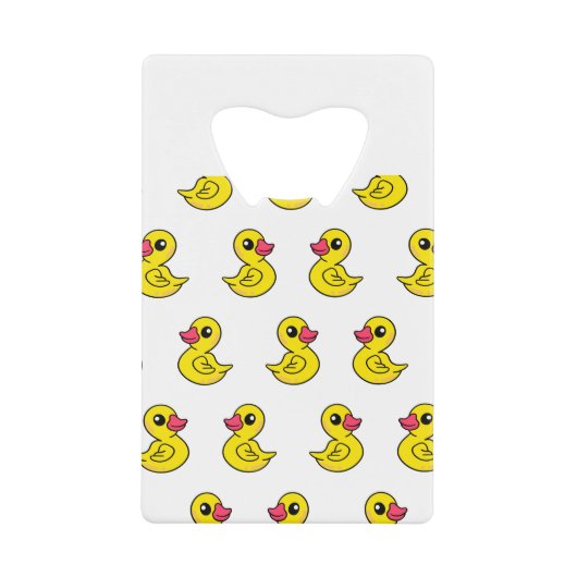 Rubber Duck Pattern Creditkaart Flessenopener (Voorkant)
