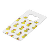 Rubber Duck Pattern Creditkaart Flessenopener (Achterkant Gekanteld)