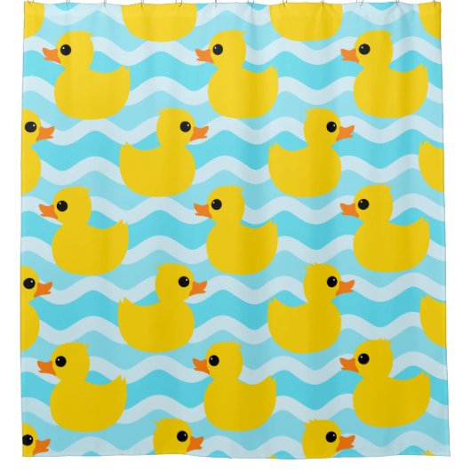 Rubber Duck Pattern Douchegordijn (Voorkant)