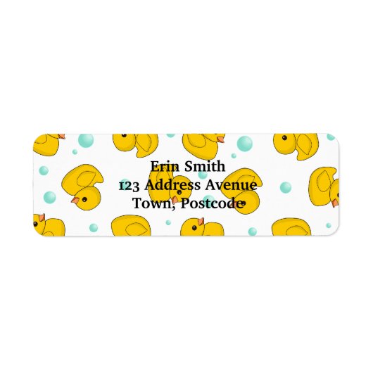Rubber Duck Pattern Etiket (Voorkant)