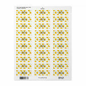 Rubber Duck Pattern Etiket (Full Sheet)