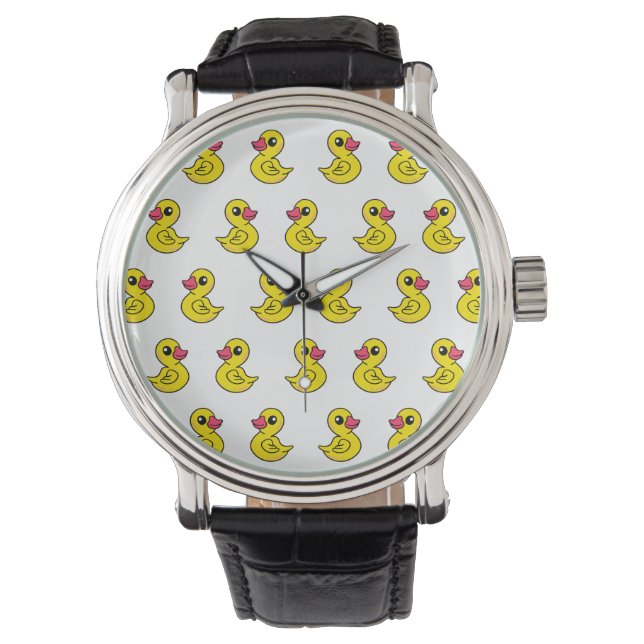 Rubber Duck Pattern Horloge (Voorkant)