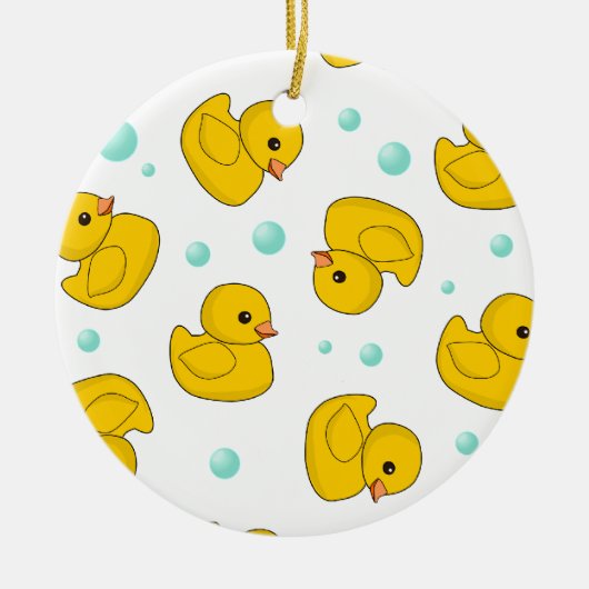 Rubber Duck Pattern Keramisch Ornament (Voorkant)