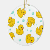 Rubber Duck Pattern Keramisch Ornament (Links)