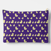 Rubber Duck Pattern Paarse Grote Rits Pouch Etui (Achterkant)