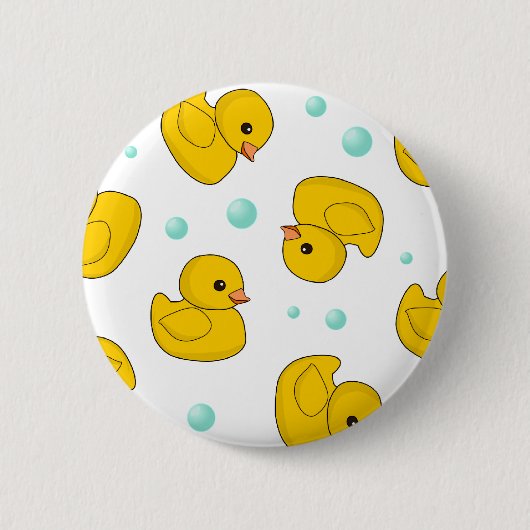 Rubber Duck Pattern Ronde Button 5,7 Cm (Voorkant)