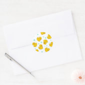 Rubber Duck Pattern Ronde Sticker (Envelop)