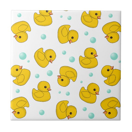 Rubber Duck Pattern Tegeltje (Voorkant)