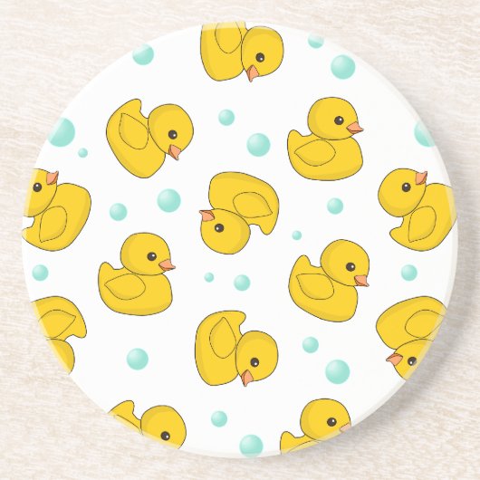 Rubber Duck Pattern Zandsteen Onderzetter (Voorkant)