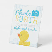 Rubber Duck Photo Booth Baby shower of Birthday Reclamebord Met Voetstuk (Voorkant)