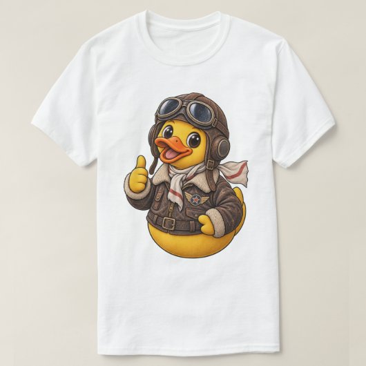 Rubber Duck Piloot Vintage Editie T-shirt (Design voorkant)