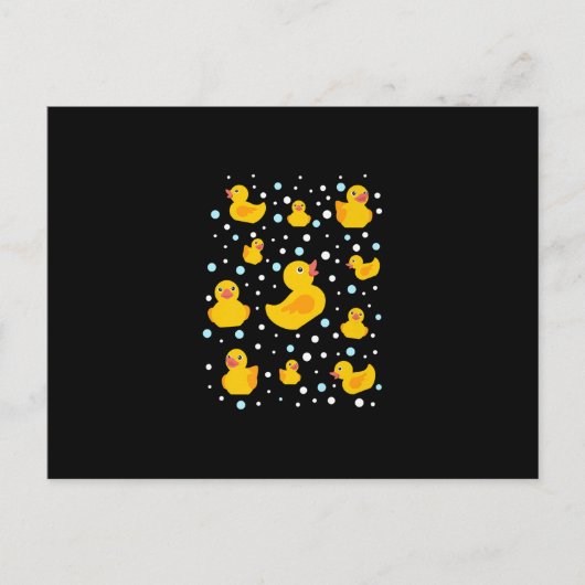 Rubber Duck Print Aankondigingskaart (Voorkant)