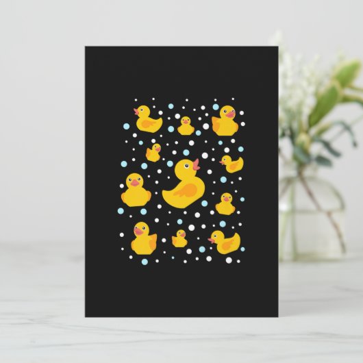 Rubber Duck Print Feestdagenkaart (Staand voorkant)