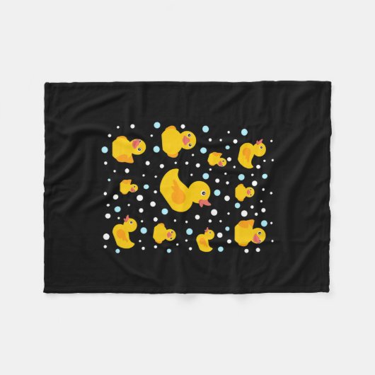 Rubber Duck Print Fleece Deken (Voorkant (Horizontaal))