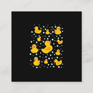Rubber Duck Print Vierkante Visitekaartje