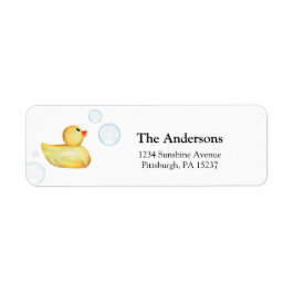 Rubber Duck Return-adres Etiket