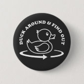(Rubber) Duck rond en ontdek Funny Ronde Button 5,7 Cm (Voorkant)