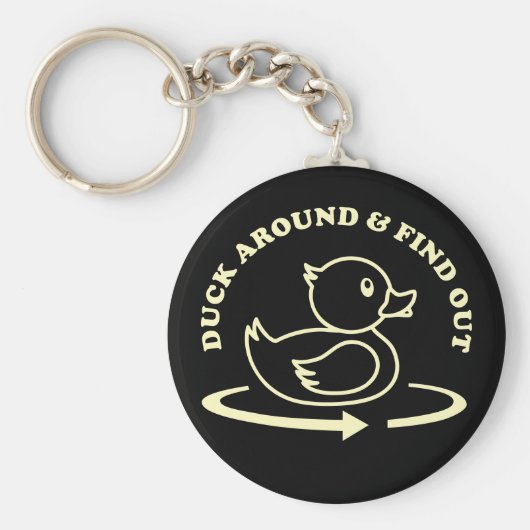 (Rubber) Duck rond en ontdek Funny Sleutelhanger (Voorkant)