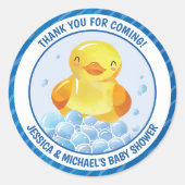 Rubber Duck Ronde Sticker (Voorkant)