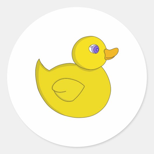 Rubber Duck Ronde Sticker (Voorkant)