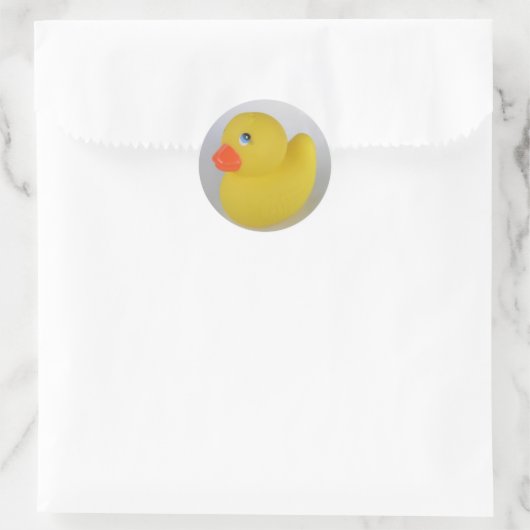 Rubber Duck Ronde Sticker (Tas)