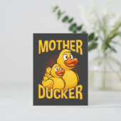Rubber Duck Rude en Sarcasm Pun Briefkaart (Staand voorkant)