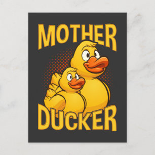 Rubber Duck Rude en Sarcasm Pun Briefkaart