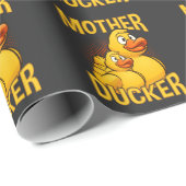 Rubber Duck Rude en Sarcasm Pun Cadeaupapier (Rol Hoek)