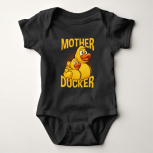 Rubber Duck Rude en Sarcasm Pun Romper