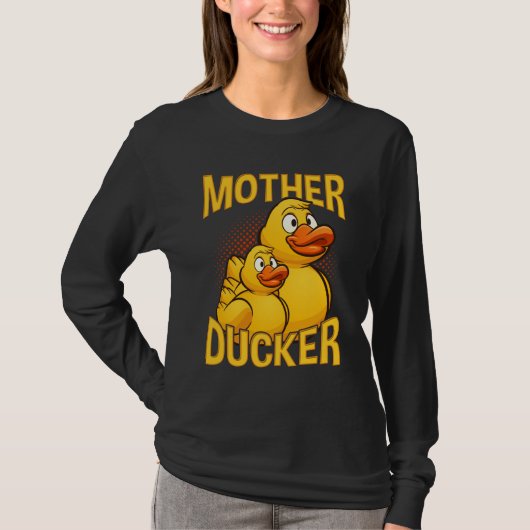 Rubber Duck Rude en Sarcasm Pun T-shirt (Voorkant)