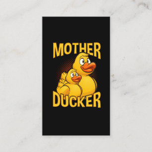 Rubber Duck Rude en Sarcasm Pun Visitekaartje