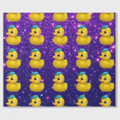 Rubber Duck Schattige Charmant Thema Geïnspireerd Cadeaupapier (Vlak)