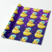 Rubber Duck Schattige Charmant Thema Geïnspireerd Cadeaupapier (Uitgerold)