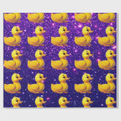 Rubber Duck Schattige Charmant Thema Geïnspireerd Cadeaupapier (Vlak)