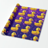 Rubber Duck Schattige Charmant Thema Geïnspireerd Cadeaupapier (Uitgerold)