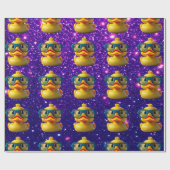 Rubber Duck Schattige Charmant Thema Geïnspireerd Cadeaupapier (Vlak)