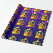 Rubber Duck Schattige Charmant Thema Geïnspireerd Cadeaupapier (Uitgerold)
